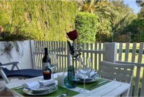 Puerto Banus Apartment near beachfront, sunny terrace, pool, tennis court, parking and movies projector